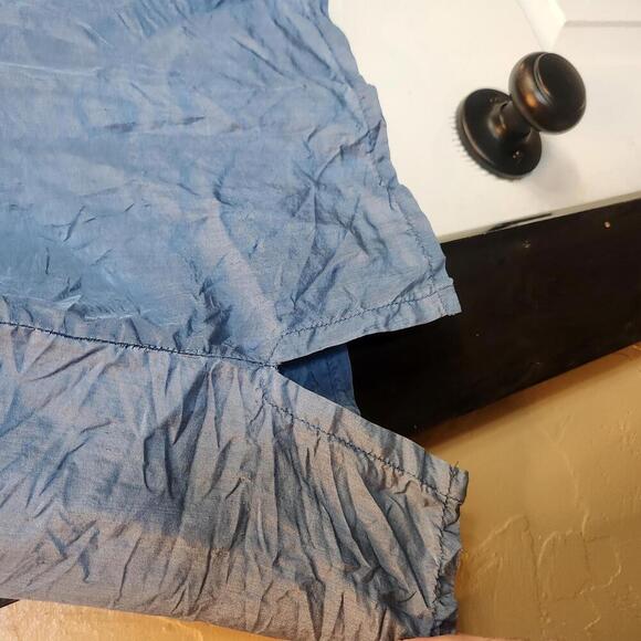 Marnie West Vintage 100% Silk Embroidered Blouse- Jean Blue- Size Large Western - Picture 5 of 8